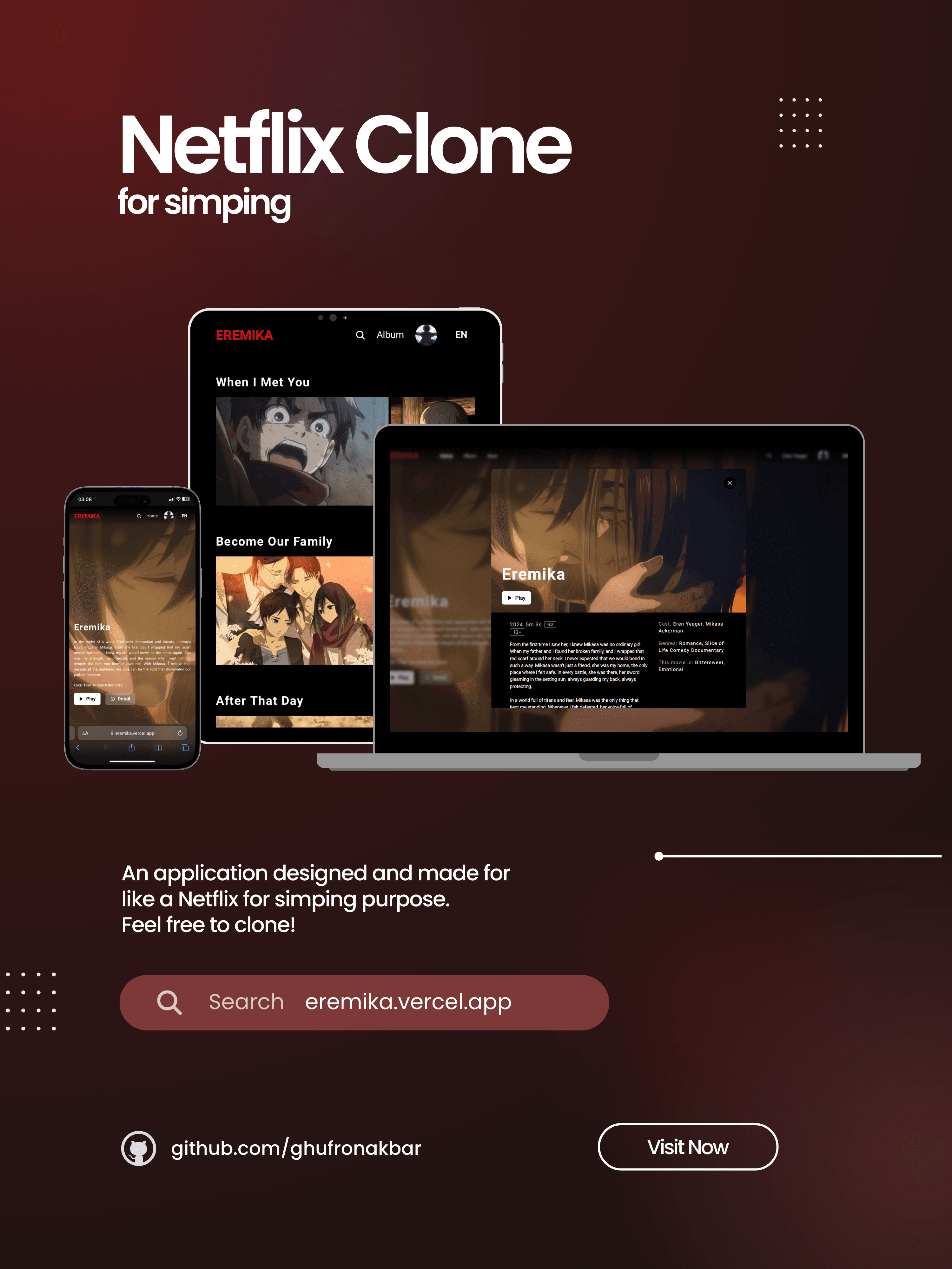 Netflix Clone hero preview